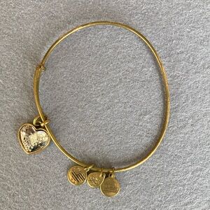 Alex and Ani Gold-Toned Charm Bangle Bracelet